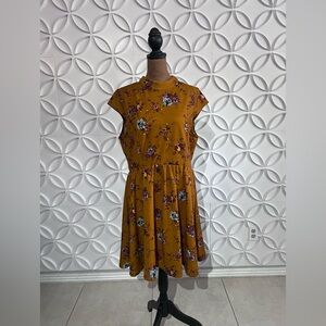 Rewind Mustard brown Patterned Floral Dress size L Juniors Clothing 
#5